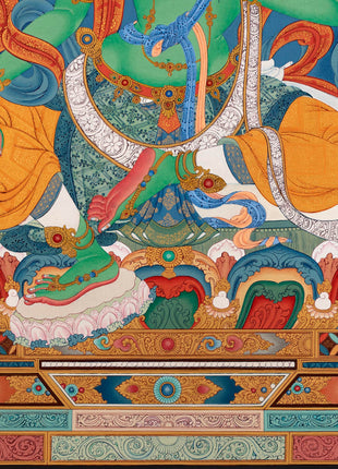 Green Tara Thangka Print | Green Tara Guru| Wall Decor