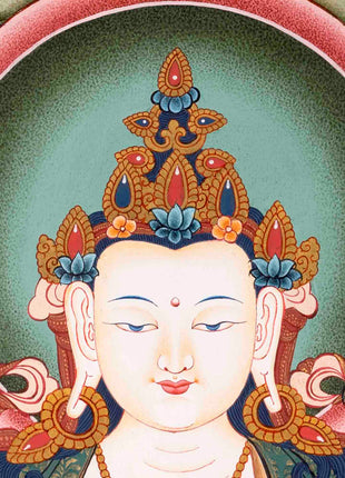 Avalokiteshvara Chenresig Thangka | Buddhist Religious Art | Wall Decors