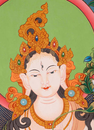 White Tara Thangka | Wall Hanging Decorations