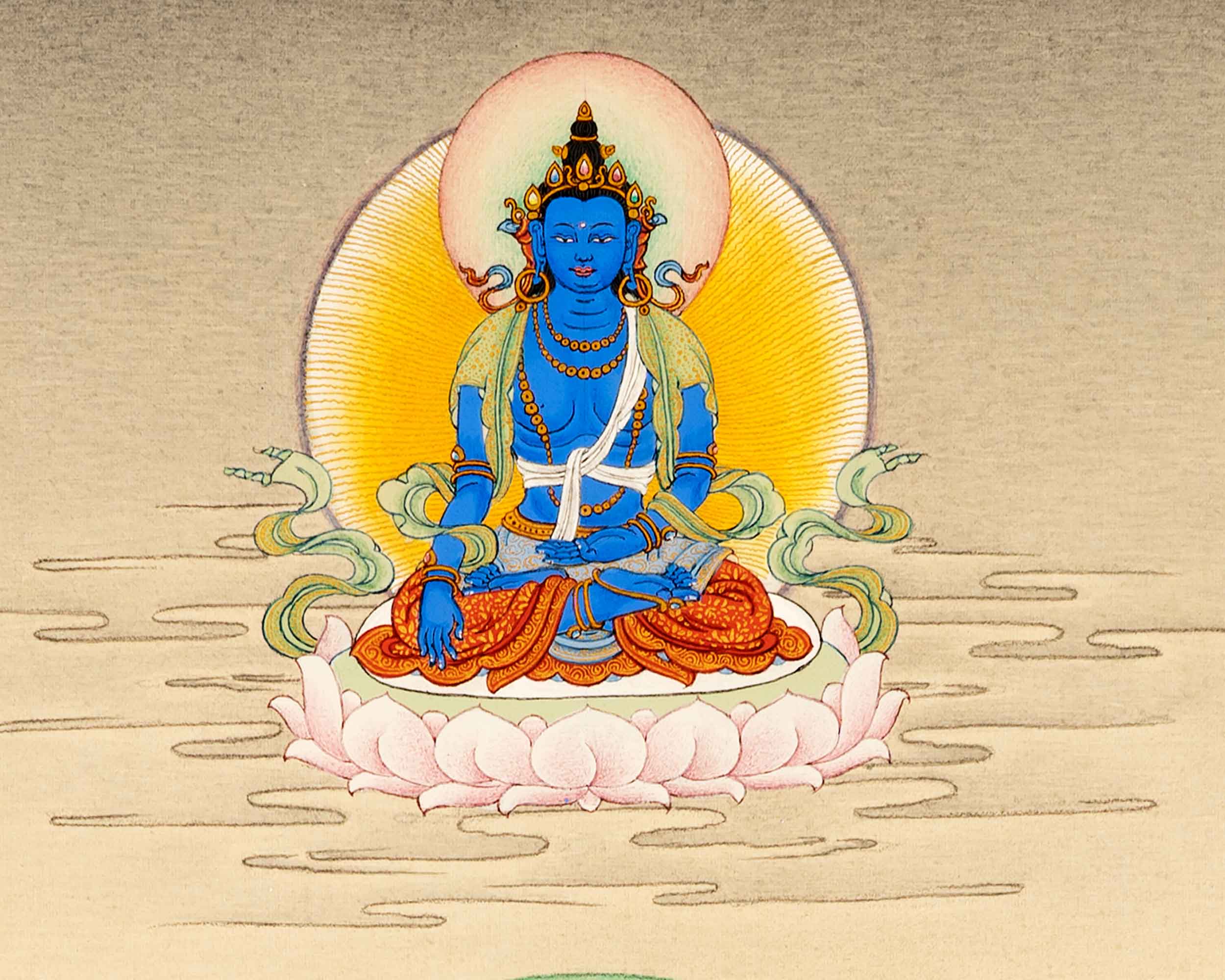Buddha Akshobhya (Mitrupa) Thangka Print