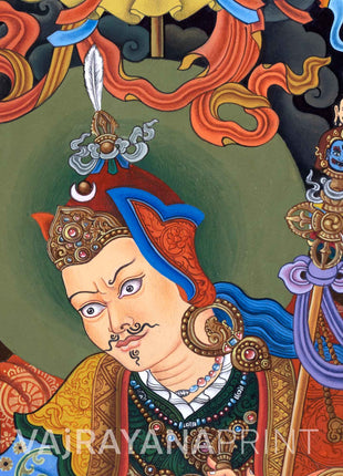 Traditional Giclee Print For Guru Rinpoche Puja | High Quality Giclee Print Of Lotus Born Master For Rituals