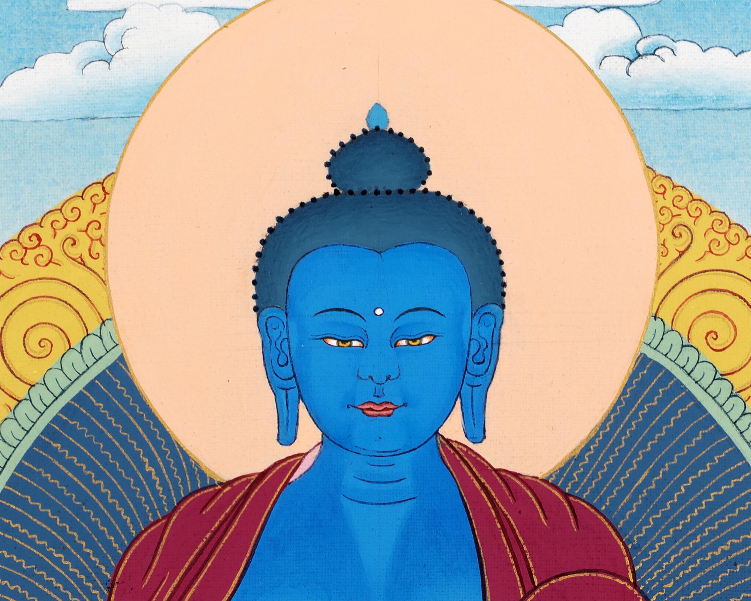 Blue Medicine Buddha | Thangka Art | Menla