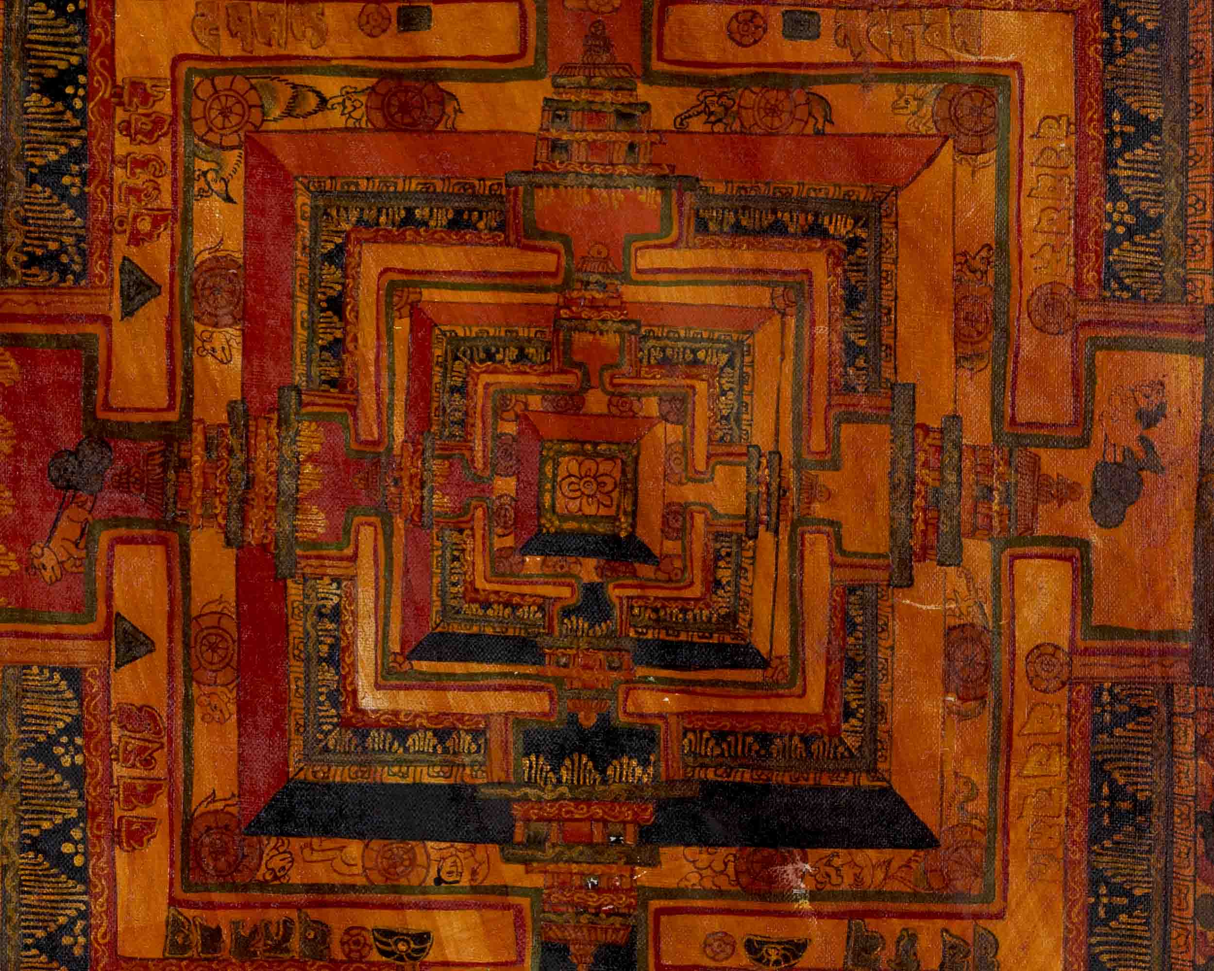 Tibetan Kalachakra Mandala Thangka | Traditional Art | Wall Decors