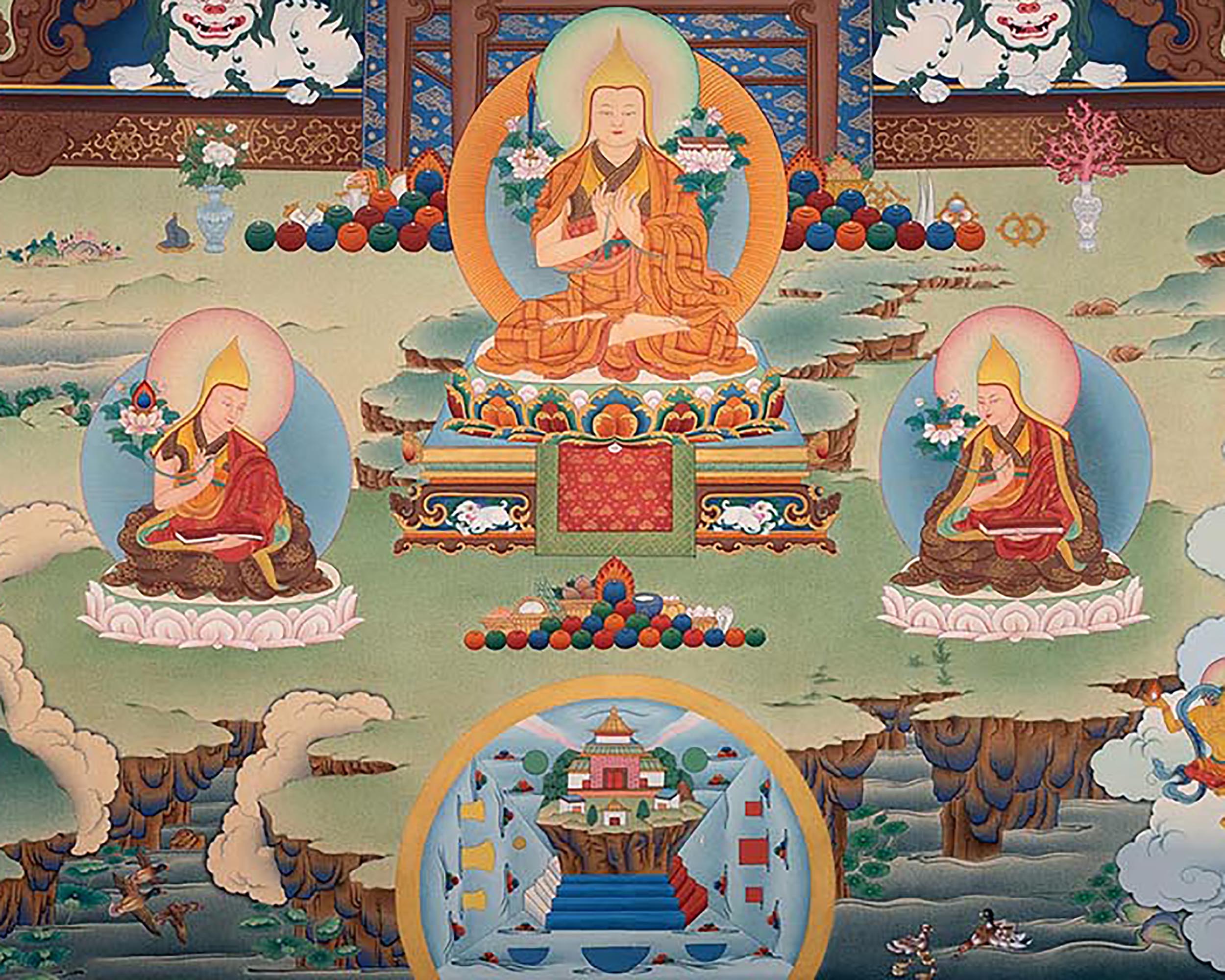 Guru With Others | High Quality Digital Print