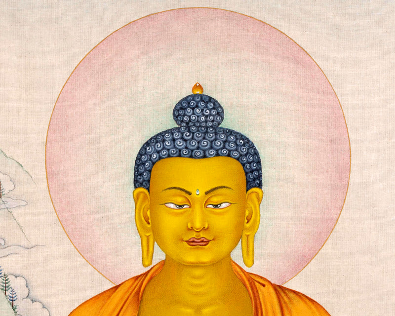 Shakyamuni Thangka | Traditional Buddha Painting