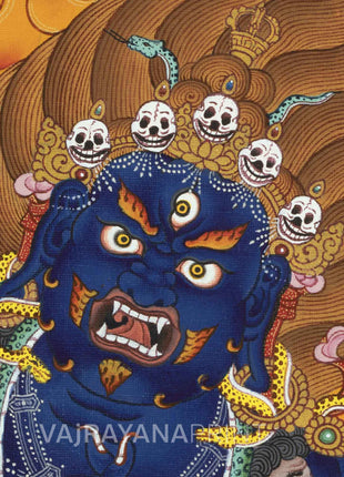 Vajrapani Buddha Thangka Print For Mindfulness | Giclee Print As Living Room Decor