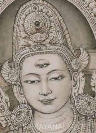 High-Quality Giclee Print Of Indra Deity | The Ruler Of Trayastriṃsa Heaven, Buddhist Cosmology