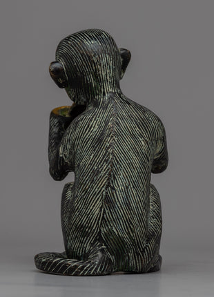 Brass Monkey Statue | Enhance Your Living Space with a Playful Monkey Statue