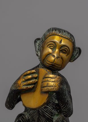 Brass Monkey Statue | Enhance Your Living Space with a Playful Monkey Statue
