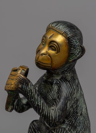 Brass Monkey Statue | Enhance Your Living Space with a Playful Monkey Statue