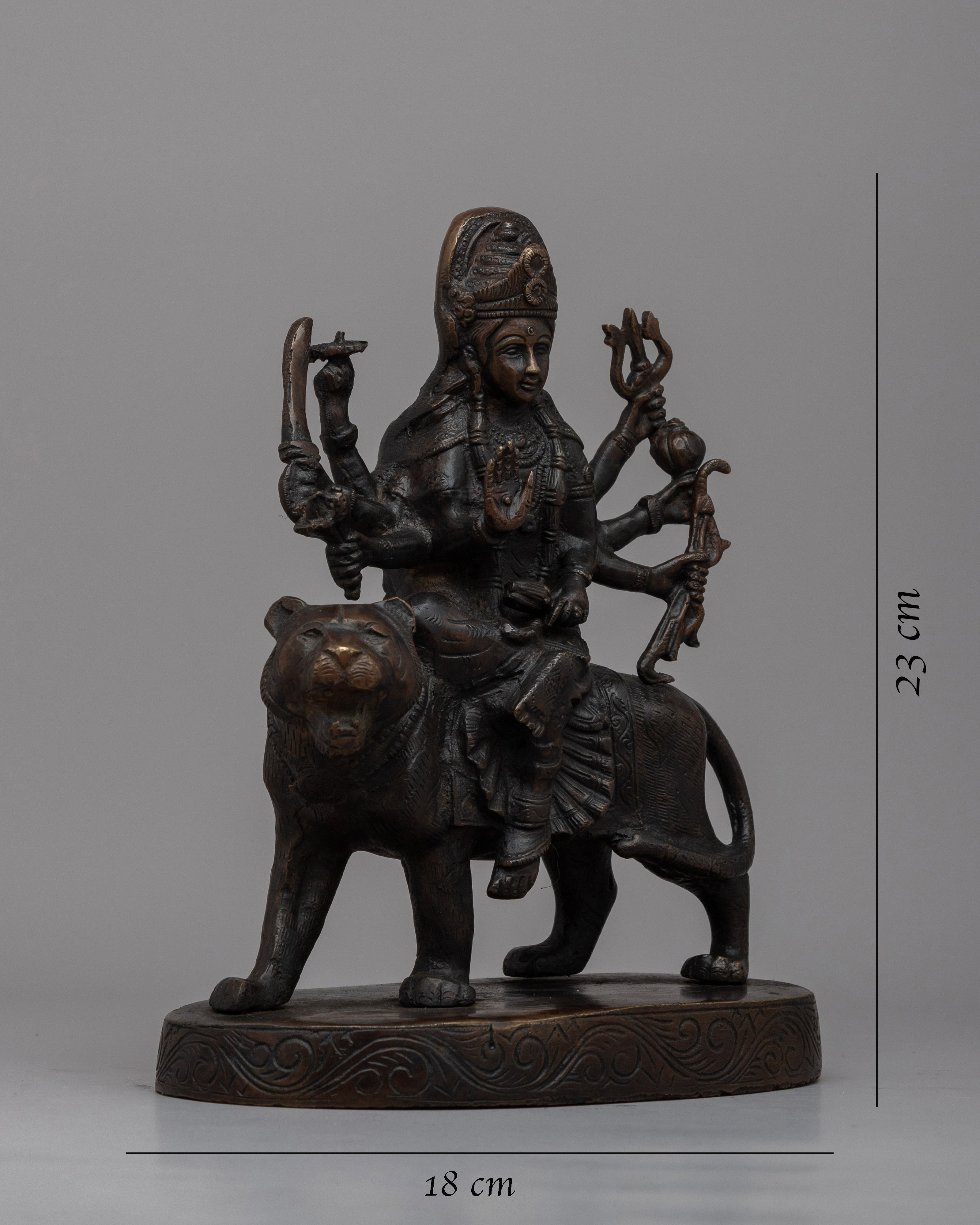 Brass Maa Durga Statue | Elevate Your Spiritual Space with Brass Statue