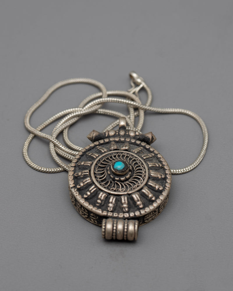 Buddhist Oval Locket | Sacred Handcrafted Spiritual Accessory