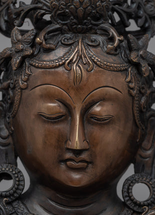White Tara Buddha Wall Mask | Beautiful Wall Art Deco