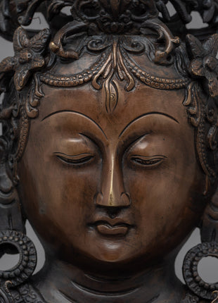 White Tara Buddha Wall Mask | Beautiful Wall Art Deco