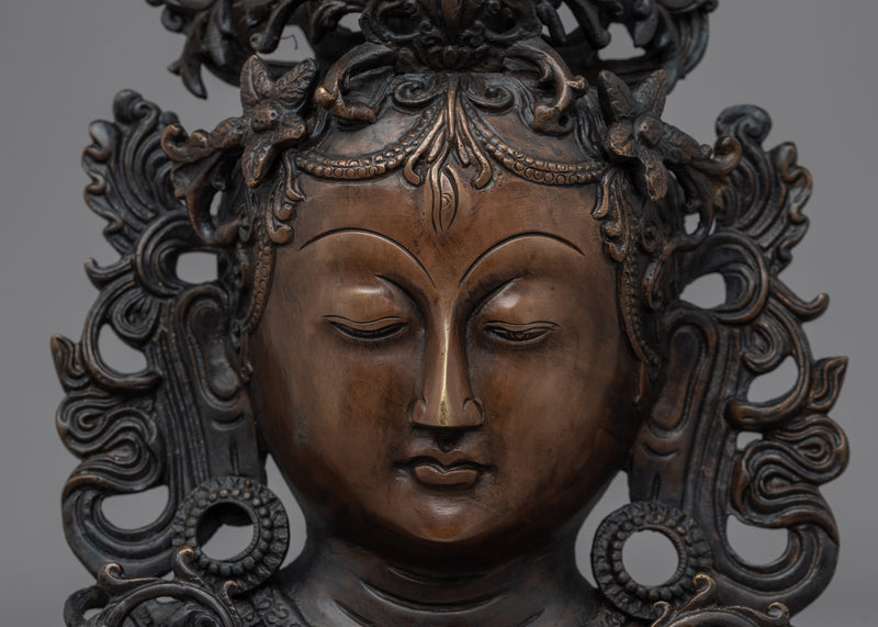White Tara Buddha Wall Mask | Beautiful Wall Art Deco