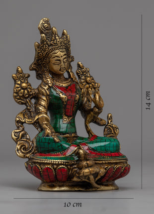 Sacred Arya Tara Statue | Beautifully Crafted Buddhist Deity of Enlightenment