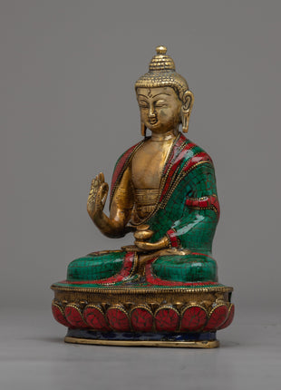 Amoghasiddhi Buddha Statue | Artistic Representation for Inner Peace & Strength