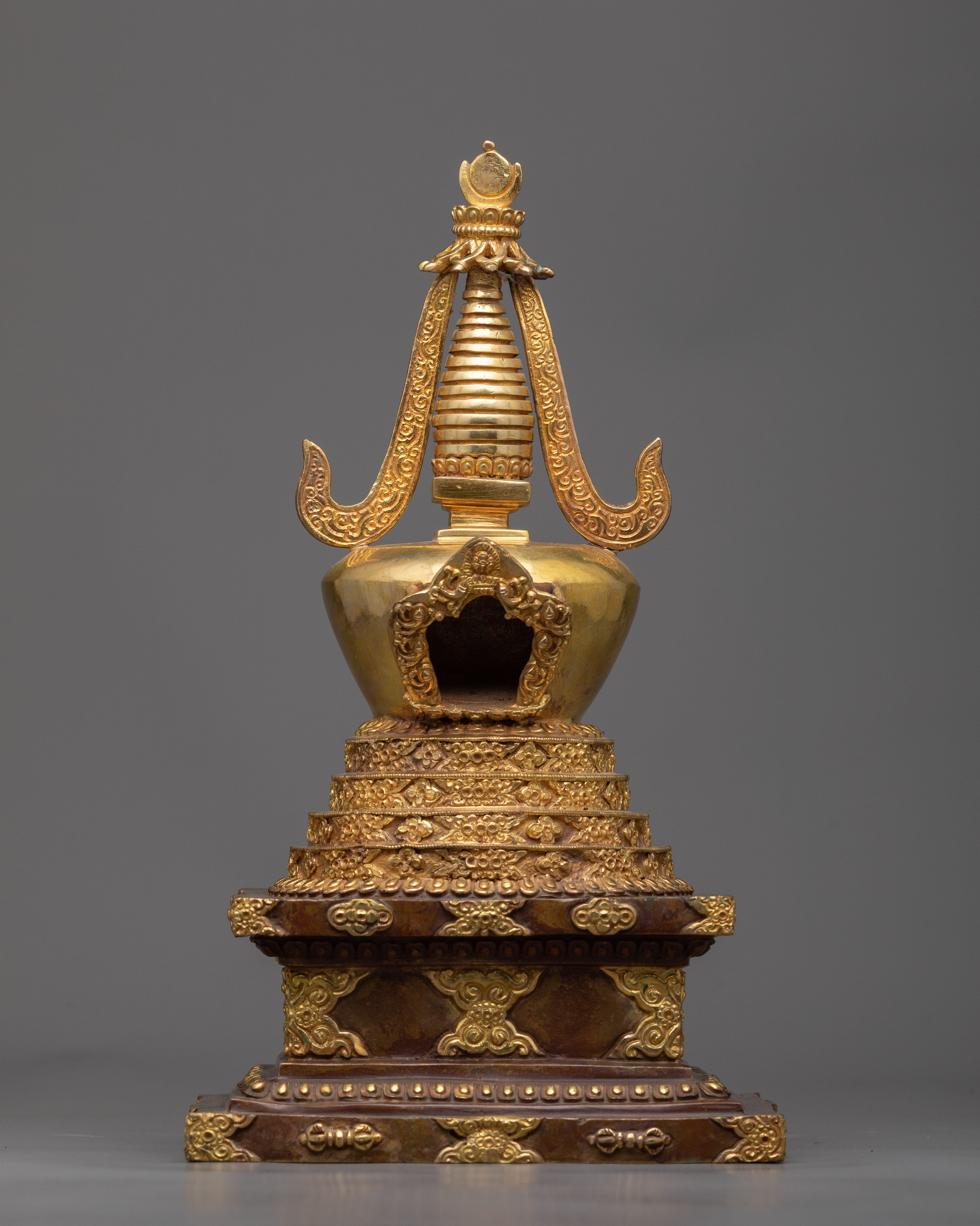 Spiritual Buddhist Stupa Set | Unique Handmade Artisan Sculptures
