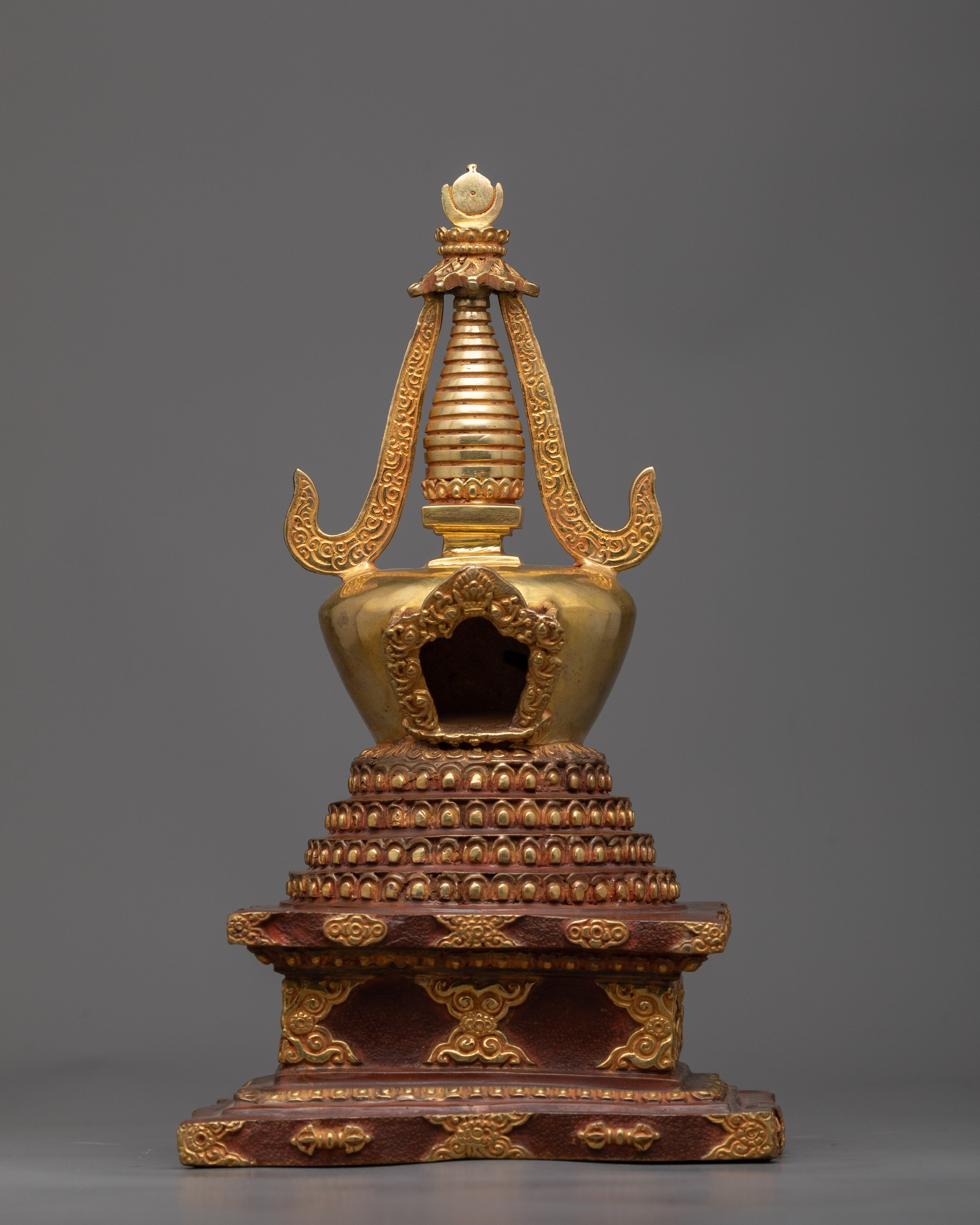 Spiritual Buddhist Stupa Set | Unique Handmade Artisan Sculptures