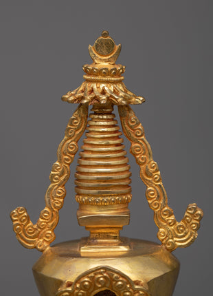 Handcrafted Buddhist Tibetan Stupa | Spiritual Enlightenment Symbol