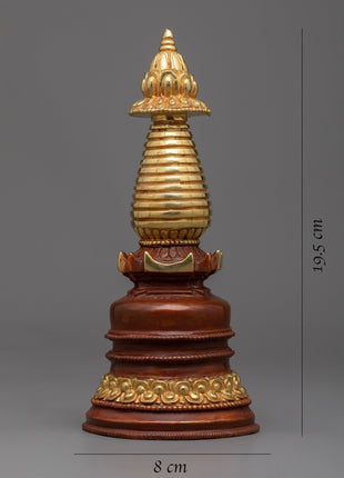 Sacred Spiritual Stupa Decor | Exquisite Handcrafted Symbol of Buddhist Teachings