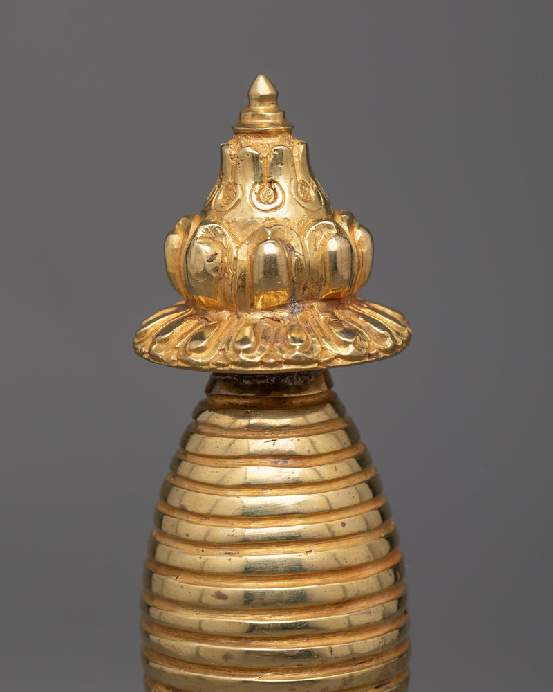 Hand-Carved Kadam Stupa | Elegant Symbol of Buddhist Wisdom