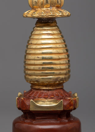 Hand-Carved Kadam Stupa | Elegant Symbol of Buddhist Wisdom