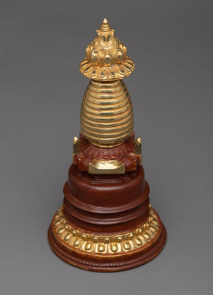 Hand-Carved Kadam Stupa | Elegant Symbol of Buddhist Wisdom