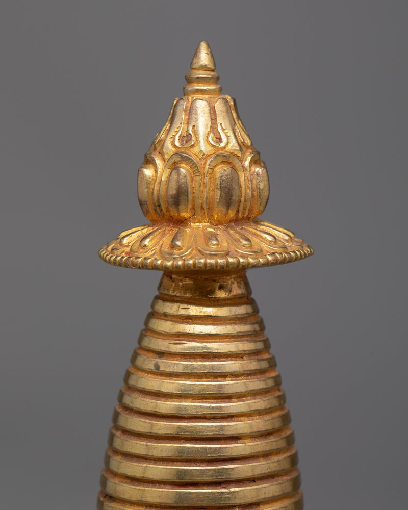 Handmade Stupa Statue | Artisanal Spiritual Decor for Reflection and Peace