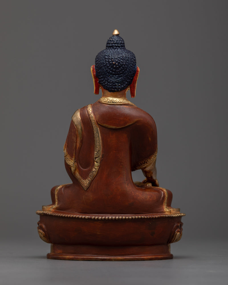 Gold Gilded Shakyamuni Buddha Statue | Resplendent Meditation Altar Centerpiece