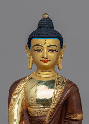 High Quality Shakyamuni Buddha Statue | Detailed 20cm Gold-Embellished Meditation Sculpture