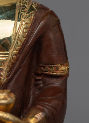 High Quality Shakyamuni Buddha Statue | Detailed 20cm Gold-Embellished Meditation Sculpture