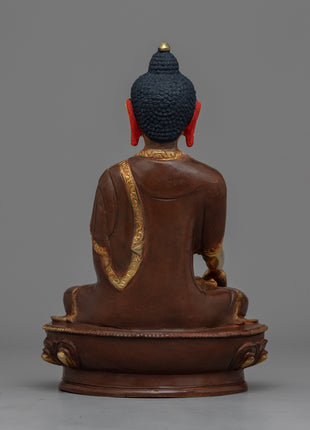 High Quality Shakyamuni Buddha Statue | Detailed 20cm Gold-Embellished Meditation Sculpture