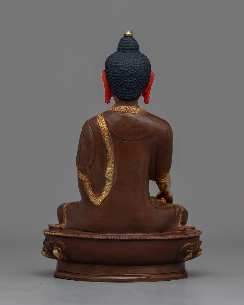 High Quality Shakyamuni Buddha Statue | Detailed 20cm Gold-Embellished Meditation Sculpture