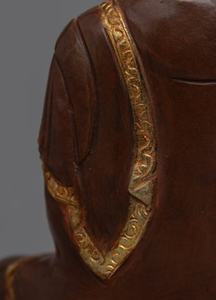 High Quality Shakyamuni Buddha Statue | Detailed 20cm Gold-Embellished Meditation Sculpture