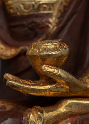 High Quality Shakyamuni Buddha Statue | Detailed 20cm Gold-Embellished Meditation Sculpture