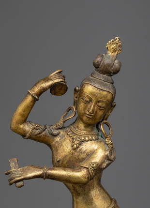 Chintamuni Lokeshvara Statue |  Elegant Handcrafted Symbol of Cosmic Dance