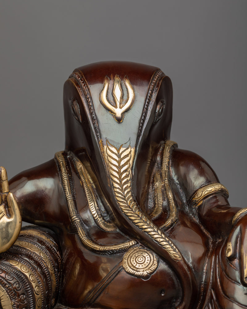Divine Resting Ganesh Statue | Handcrafted Symbol of Protection and Blessings