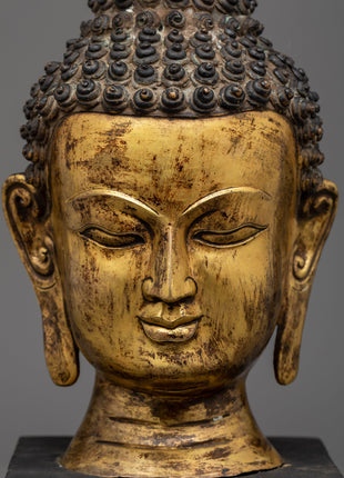 Big Buddha Head Statue | Traditional Handmade Spiritual Artwork