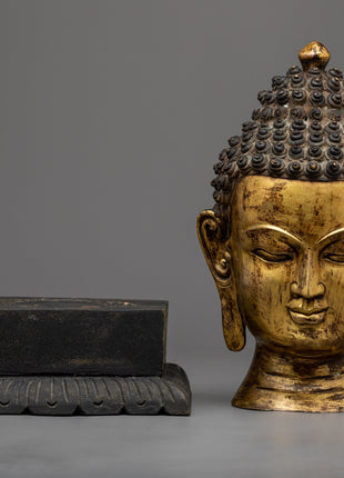 Big Buddha Head Statue | Traditional Handmade Spiritual Artwork