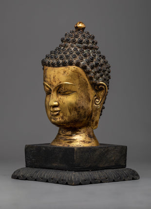 Big Buddha Head Statue | Traditional Handmade Spiritual Artwork
