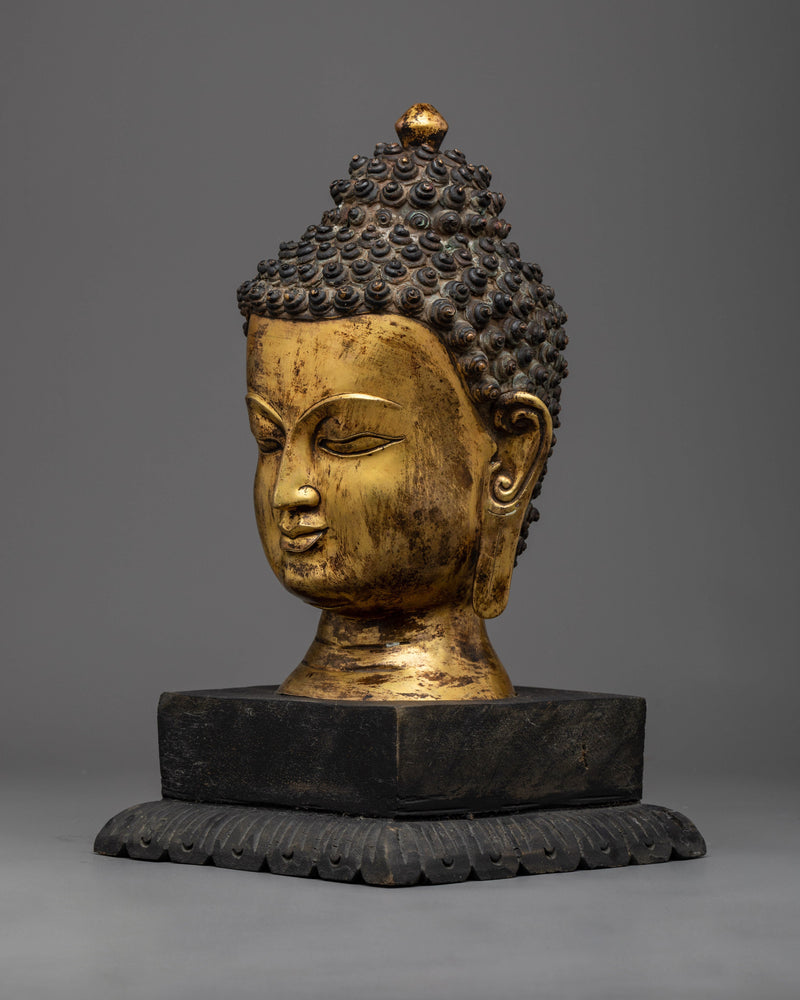 Big Buddha Head Statue | Traditional Handmade Spiritual Artwork