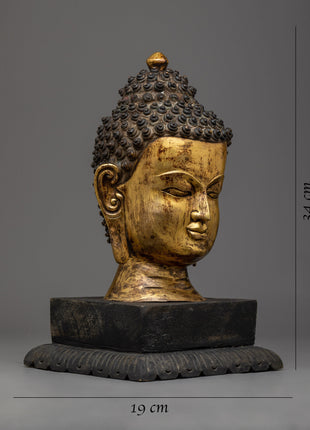 Big Buddha Head Statue | Traditional Handmade Spiritual Artwork