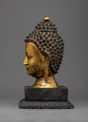 Big Buddha Head Statue | Traditional Handmade Spiritual Artwork