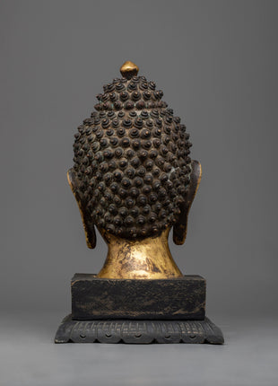 Big Buddha Head Statue | Traditional Handmade Spiritual Artwork