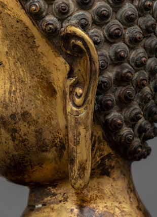 Big Buddha Head Statue | Traditional Handmade Spiritual Artwork