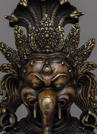 Ganesha Wall Hanging Mask | Handmade Tribute to the Remover of Obstacles
