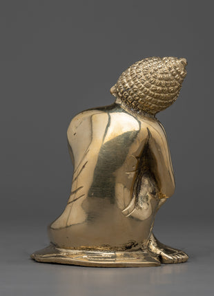 Buddha Resting on Knee | Handcrafted Statue with Buddha in Resting Pose