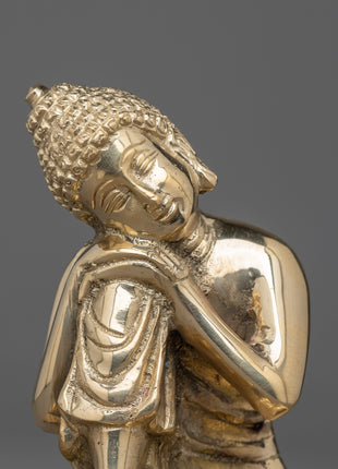 Buddha Resting on Knee | Handcrafted Statue with Buddha in Resting Pose