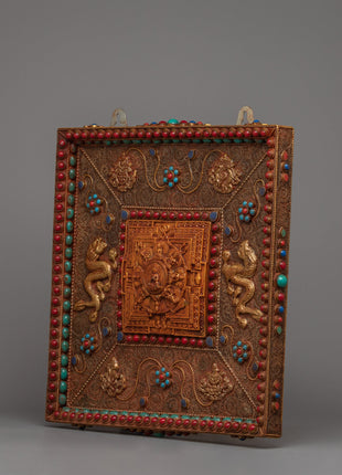 Large Metal Wall Hanging | Handcrafted Decorative Metal Thangka